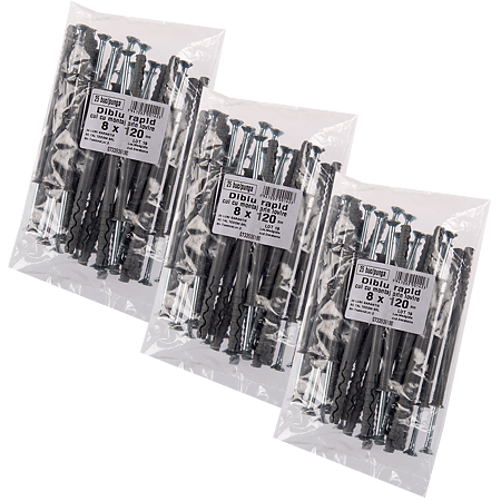 Diblu rapid Y cu surub, 8 x 120 mm, 25 buc/punga