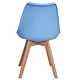 Scaun bucatarie tapitat albastru Depozitul de scaune Celia, piele ecologica, cadru lemn, max. 110 kg, 48.5 x 50 x 82.5 cm