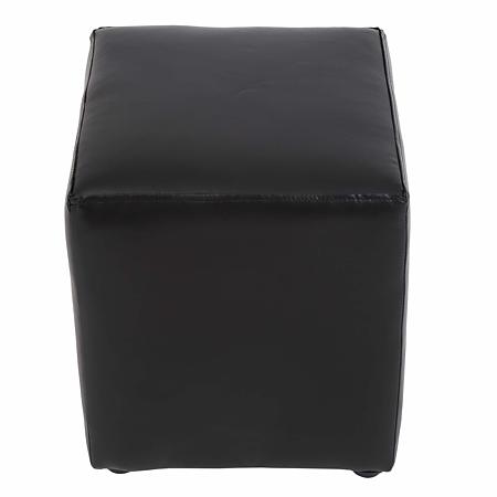 Taburet Cube, tapiterie piele ecologica, negru IP 21901, 45x37x37 cm Taburet Cube, tapiterie piele ecologica, negru IP 21901, 45x37x37 cm