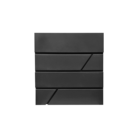 Cutie postala 3 in 1 exterior, otel galvanizat, gri antracit, 370 x 370 x 105 mm