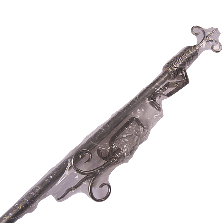Galerie fier forjat cu capat copac, diametru 20 mm, inox, 300 cm