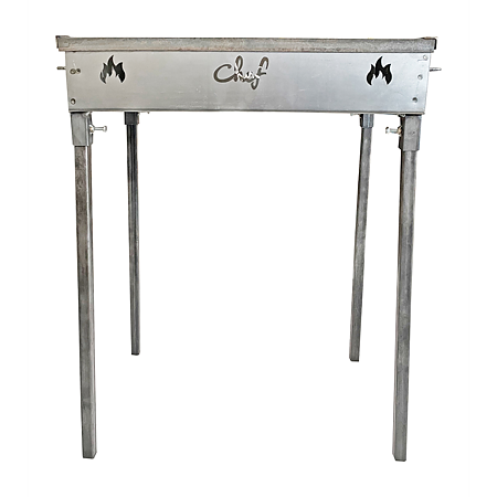 Gratar gradina Gratar de Chef H2, carbuni/lemne, picioare detasabile, otel, 50 x 35 cm 