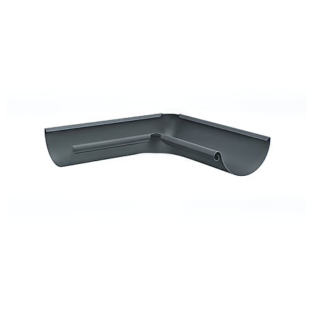 Coltar interior jgheab metalic, 125 mm, gri RAL 7016
