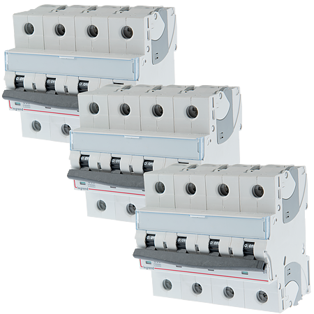 Disjunctor DX3 10000 Legrand 408703, 4P, 80A