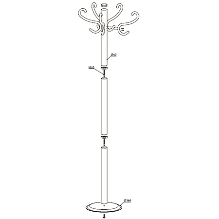 Cuier pom, diametru baza 360 mm