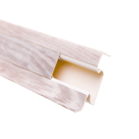 Plinta parchet, cu canal cablu, PVC, frasin nordic, 2500 x 52 x 22,5 m