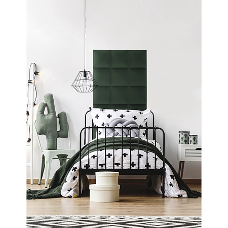 Panou decorativ tapitat, Simple R38, verde, patrat, 300 x 300 x 37 mm