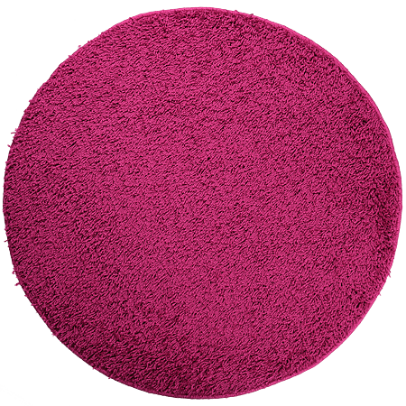 Covor rotund Mistral, 100% polipropilena friese, model modern roz, 80 cm
