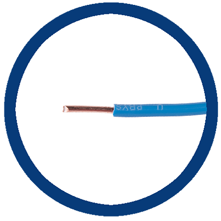 Cablu electric FY (H07V-U) 4 mmp, izolatie PVC, albastru