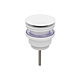 Ventil cu corp de scurgere Wirquin, universal, cu surub central, Quick-clac, alama, alb mat Ø1''1/4 inchi x Ø 63mm