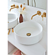 Ventil cu corp de scurgere Wirquin, universal, cu surub central, Quick-clac, alama, auriu periat Ø1''1/4 inchi x Ø 63mm