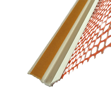 Profil de colt, PVC, plasa fibra de sticla, culoare auriu, 2500 mm