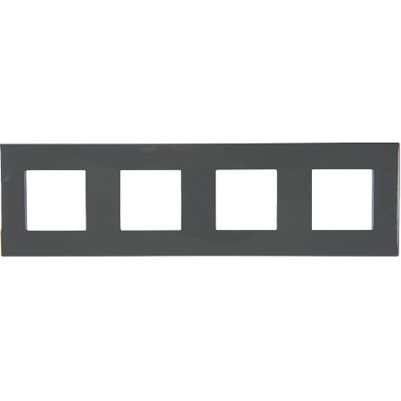 Rama decor 4 module Dahlia, Gewiss GW35904AD, gri inchis