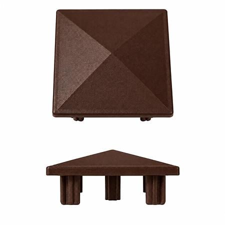 Capac pentru stalp, aluminiu, maro, 70 x 70 mm