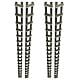 Glisiera aluminiu cu 18 lamele tip jaluzea, gri, 1,5 m, set 4 buc