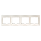 Rama decor RG-4- KB IEK Kvarta, 4 module, plastic, alb