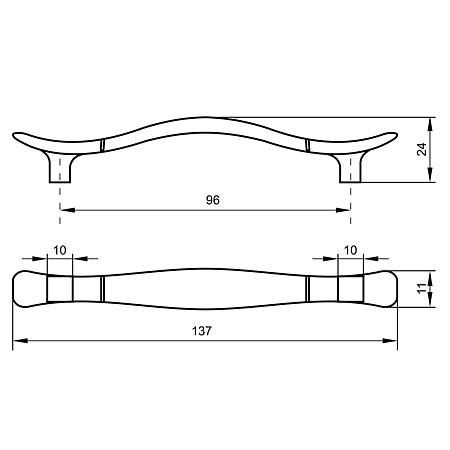 Maner Yeni Ordek, zamac, crom inox, 96 mm Maner Yeni Ordek, zamac, crom inox, 96 mm