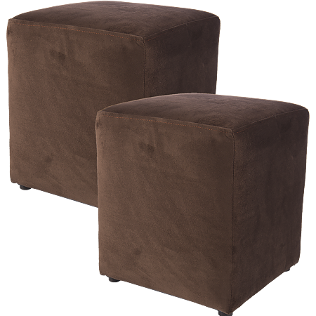 Taburet Cube tapiterie stofa N10 maro, 45 x 38 x 38 cm