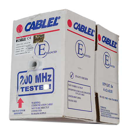 Cablu UTP cat5E ICME Ecab, 4 perechi, 24 AWG, nemufat, rola 305 m