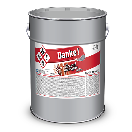 Grund metal anti-rugina Danke, interior/exterior, gri, 10 L