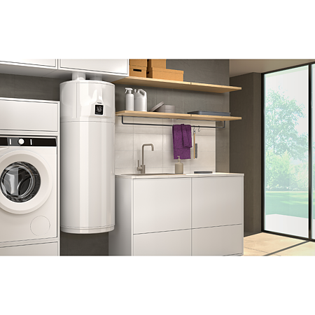 Boiler cu pompa de caldura Tesy AquaThermica Compact , 100 l, 1500 W, alb, A+