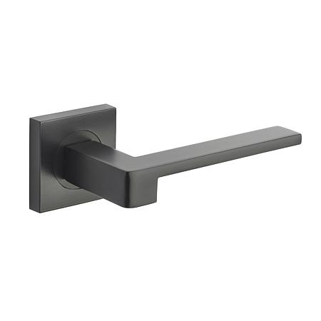 Set maner cu rozeta Falcon Yale, aliaj zinc, negru mat, 65 mm
