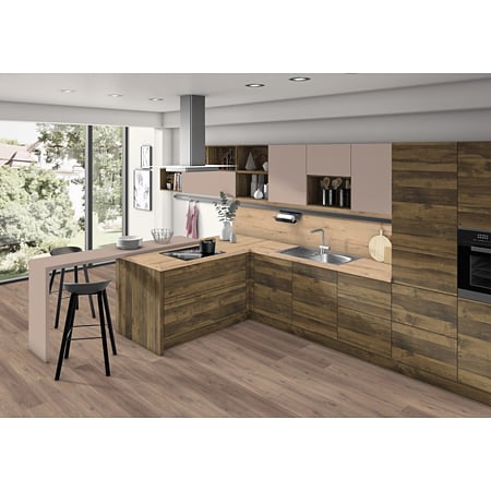 Pal melaminat Egger, Stejar Hunton inchis H2033, ST10, 2800 x 2070 x 18 mm
