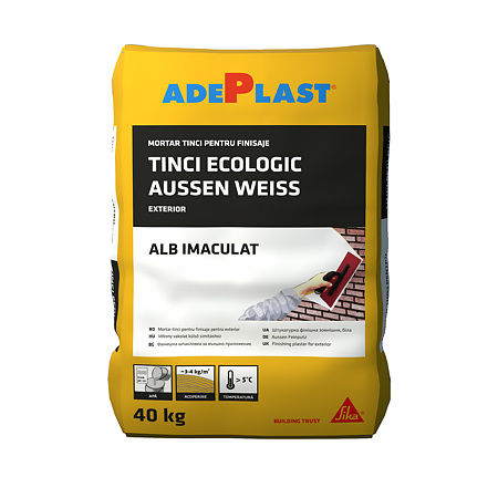 Mortar tinci Aussen Weiss, interior/exterior, alb, 40 kg