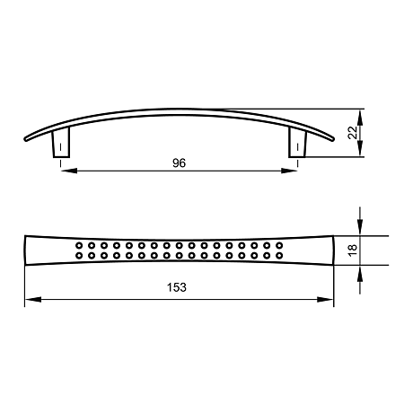 Maner Yeni Noktali, zamac, crom, 96 mm