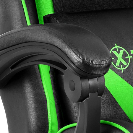 Scaun birou gaming negru-verde Antares XZone, tapiterie piele ecologica, rotativ, reglabil pe inaltime, 50 x 50 x 121 - 129 cm Scaun birou gaming negru-verde Antares XZone, tapiterie piele ecologica, rotativ, reglabil pe inaltime, 50 x 50 x 121 - 129 cm