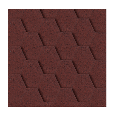 Sindrila bituminoasa forma hexagonala, rosu, 2.61 mp