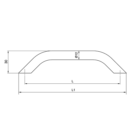 Maner aluminiu Ika 160 mm crom