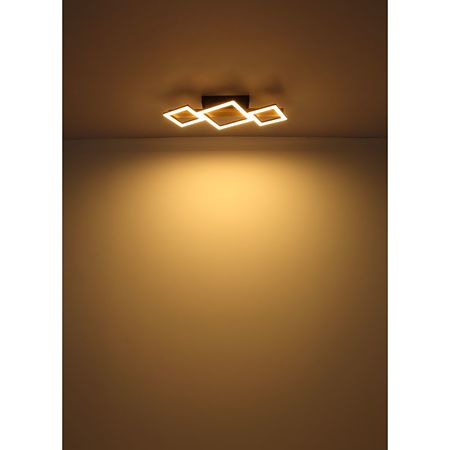 Plafoniera Globo Dustin, metal/plastic, LED 19 W, negru/maro, 480 x 300 x 100 mm Plafoniera Globo Dustin, metal/plastic, LED 19 W, negru/maro, 480 x 300 x 100 mm