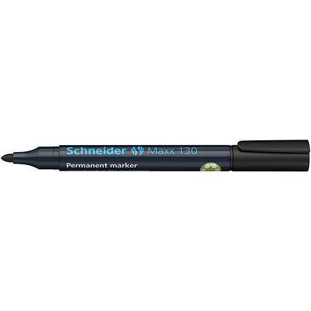 Marker permanent Schneider 130, varf rotund, 3 mm, cu vopsea neagra