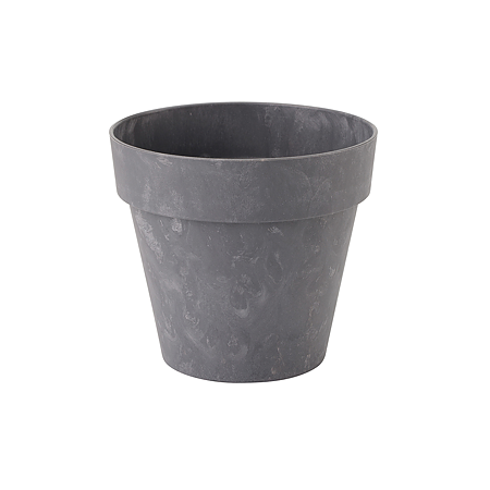 Ghiveci Ibiza, PVC, beton antracit, diametru 14 cm, inaltime 13 cm