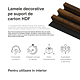 Panou decorativ Linea Slim, 3 lamele, MDF, maro alun/negru, interior, 265 x 15 cm