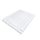 Masca laterala cada Fibrex Athena, acril sanitar, alb, 69.5 x 49.5 cm