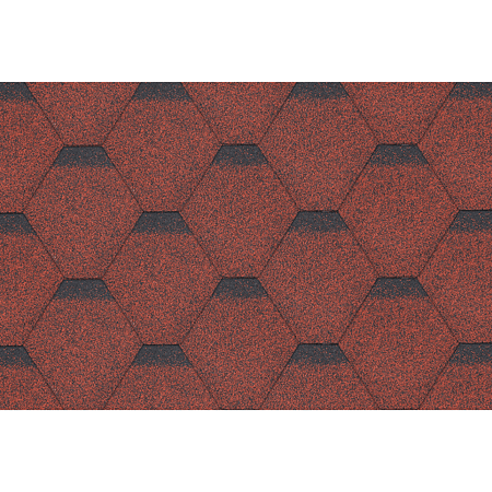 Sindrila bituminoasa forma hexagon, rosu, 3 mp/pachet
