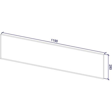 Polita Lux-Artim, pal melaminat, Mesteacan, 119 x 28 cm