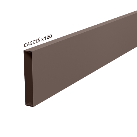 Panou gard metalic orizontal Caretta x120, otel, maro RAL 8017, 1500 x 2000 mm