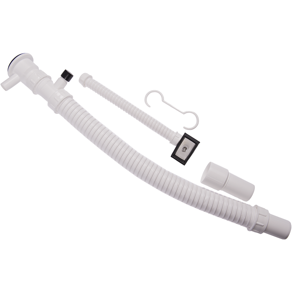 Sifon flexibil cu ventil, preaplin si racord masina spalat Instal Impex, polipropilena, 6/4, Ø 50 mm