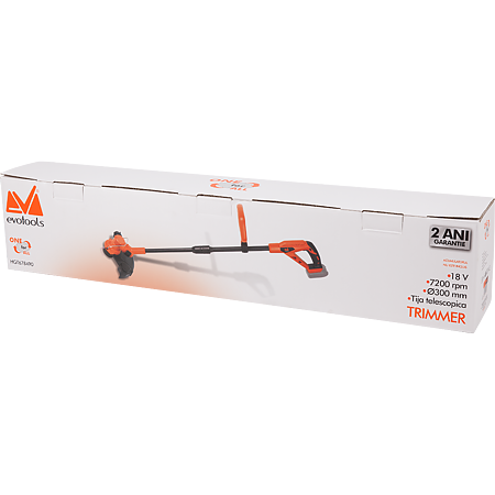 Trimmer electric pentru gazon Evotools Epto One, alimentare cu acumulator, 18 V