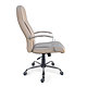 Scaun birou directorial bej Antares Montgomery, tapiterie piele ecologica, rotativ, reglabil pe inaltime, 61 x 72 x 129 cm