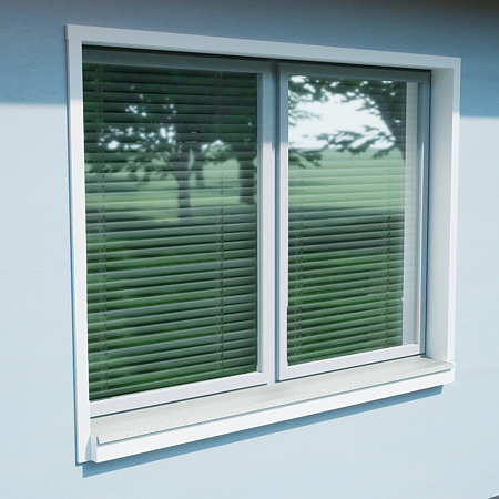 Glaf metalic exterior Caretta Briliant Z200, otel, alb, RAL 9002, 3000 x 200 mm