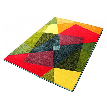 Covor Kolibri  11486/125, 100% polipropilena friese, model geometric multicolor, 80 x 150 cm