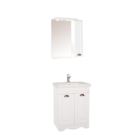 Mobilier baie Badenmob Seria 772, baza cu lavoar, MDF/PAL, alb, 60 x 45.5 x 83 cm