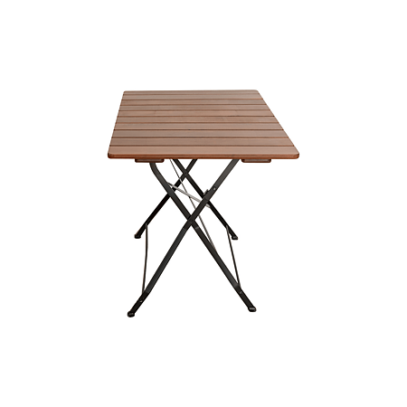 Masa dreptunghiulara gradina Clasic, lemn masiv salcam, maro, 70 x 140 cm
