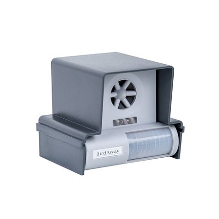 Aparat impotriva pasarilor PEST STOP BIRD AWAY, cu ultrasunete, cu flash-uri, baterii alcaline 9 V, gri, 110 x 100 x 95 mm