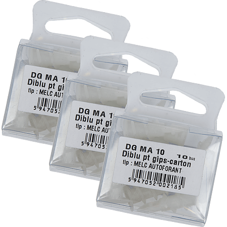 Diblu tip melc autoforant, pentru gips-carton, Ø 7 mm, L 30 mm, 10 buc
