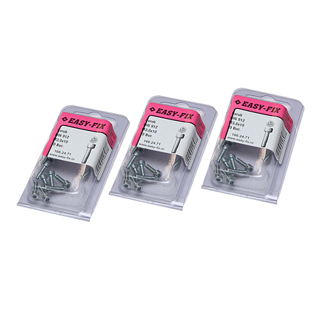 Surub cu cap cilindric, otel zincat, M3 x 10 mm, 10 BUC
